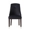 Homeroots Set of Two Tufted Black and Espresso Upholstered Velvet Dining Side Chairs 543537 - alternate 4