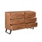 Homeroots 60" Natural Live Edge Solid Wood Six Drawer Double Dresser 571535 - alternate 3