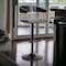 Homeroots Gray and Black Faux Leather with Metal Swivel Adjustable Height Bar Chair 534463 - alternate 5