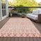 Homeroots 5' X 8' Salmon Beige And Copper Quatrefoil Washable Indoor Outdoor Area Rug 583247 - alternate 4