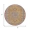 Homeroots 8' Gold And Peach Round Medallion Washable Indoor Outdoor Area Rug 616270 - alternate 3