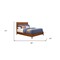 Homeroots Brown Solid Wood Queen Bed Frame 524812 - alternate 3