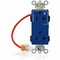 Leviton Straight Blade Receptacle, 5-20R, 20 A, 125V AC, Flush Mount, Self-Grounded M1636-1CB - alternate 1