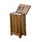 Homeroots 24" Brown Solid Wood Laundry Hamper With Lid 383590 - alternate 3