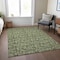 Homeroots 8' X 10' Olive Green Artichoke Green And Ivory Floral Washable Indoor Outdoor Area Rug 581915 - alternate 3