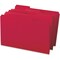 Business Source File Folder, Red, Paperboard, PK100 BSN99720 - alternate 2