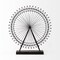 Homeroots Metal And Wood London Eye Moveable Sculpture 392560 - alternate 2