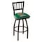 Holland Bar Stool Co 25" Blk Wrinkle Marshall Swivel Bar Stool, Jailhouse Back L01825Mrshll - alternate 1