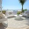 Homeroots 8' Beige And Ivory Round Geometric Washable Indoor Outdoor Area Rug 595705 - alternate 4