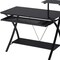 Homeroots 43" Black Glass Computer Desk 285415 - alternate 4