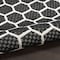 Homeroots 10' Black And Ivory Geometric Indoor Outdoor Runner Rug 564056 - alternate 2