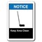 Signmission 10 in Height, Plastic, 10" x 7", ANSI-710NS Keep Area Clean ANSI-710NS Keep Area Clean - alternate 1