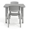 Flash Furniture 3 PC Plastic Activity Table and 2 Chairs Set, 10.5 in Seat Height-Soft Gray YU-YCX-0023-2-SQR-TBL-SFTGY-R-GG - alternate 6