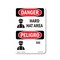 Signmission OSHA Danger Sign, Hard Hat Area Bilingual, 10in X 7in Rigid Plastic, OS-DS-P-710-VT-1292 OS-DS-P-710-VT-1292 - alternate 1