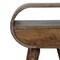 Homeroots 21" Light Brown Solid Wood Round One Drawer Nightstand 651589 - alternate 10