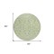 Homeroots 8' Green And Ivory Round Damask Washable Indoor Outdoor Area Rug 595141 - alternate 4