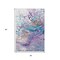 Homeroots 3' X 5' Periwinkle Purple And Ivory Abstract Washable Indoor Outdoor Area Rug 643553 - alternate 4