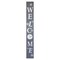 Homeroots 72in Gray And White Solid Wood Welcome Christmas Snowman Porch Sign 634292 - alternate 1