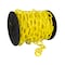 Mr. Chain 3" x 60' Yellow Plastic Safety Chain - Reel 80102 - alternate 1