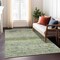 Homeroots 3' X 5' Artichoke Green Blue And Black Floral Washable Indoor Outdoor Area Rug 606170 - alternate 3
