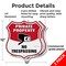 Signmission Private Property Shield Sign No Trespass, 12 inch X 12 inch, Plastic Sign, 2PK SHI-P-2PACK-12-448 - alternate 4
