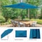 Pure Garden 10 Rectangular Umbrella, Turquoise 50-LG1279 - alternate 3