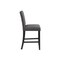 Homeroots 26" Gray and Black Wood and Fabric Counter Height Bar Chair 564782 - alternate 5