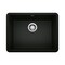 Blanco Precis SILGRANIT 24in Single Bowl Undermount Kitchen Sink - Coal Black 442928 - alternate 1