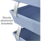 Acrimet Facility 4 Tier Letter Tray Side Load Letter Size Desktop File Organizer Plastic Solid Blue 256.AO - alternate 3