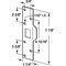 Prime-Line Maximum Security Deadbolt Tab Strike 7-7/8 inch Height x 1-1/4 inch Width with Fasteners, Bronze U 94267 - alternate 2