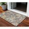Homeroots 3' X 5' Gold Blue And Brown Floral Washable Indoor Outdoor Area Rug 604150 - alternate 1