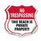 Signmission No Trespassing Shield Sign This Beach Is, 12 inch X 12 inch, Vinyl Decal, 2PK SHI-D-2PACK-12-417 - alternate 1