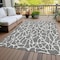 Homeroots 3' X 5' Gray And Ivory Geometric Washable Indoor Outdoor Area Rug 599286 - alternate 4