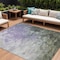 Homeroots 10' X 14' Lavender Olive Green And Silver Abstract Washable Indoor Outdoor Area Rug 617364 - alternate 1