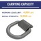 Boxer Tools 1/2 Weld-On Heavy Duty Forged D Rings, 12,000 Pounds, Raw Finish, 2PK 08120/RH08-SC-2 - alternate 1