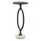 Homeroots 25" Bronze And White Aluminum Round Pedestal End Table 572179 - alternate 1