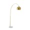 Homeroots 76" Brass Arched Floor Lamp With Brass Dome Shade 530711 - alternate 1