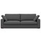 Homeroots 96" Gray Fabric Sofa With Brown Legs 640982 - alternate 2