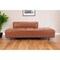 Homeroots 79" Brown Faux Leather Sofa With Black Legs 396461 - alternate 3
