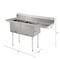 Koolmore 57 in. 16-Gauge 2-Compartment Sink with 18 in. Right drainboard, Bowl Dimensions 18''x18''x14'' KM-SB181814-18R316 - alternate 3
