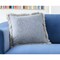 Homeroots 22" Blue Cotton Throw Pillow With Fringe 528052 - alternate 1