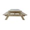 Homeroots 94" Natural Solid Wood Outdoor Picnic Table 525003 - alternate 4
