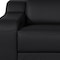 Homeroots 89in Black and Silver Italian Leather Power Reclining Loveseat With Storage 633758 - alternate 2