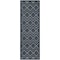 Homeroots 6' Navy Blue And Ivory Geometric Indoor Outdoor Area Rug 556298 - alternate 1