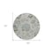 Homeroots 8' Taupe Navy Blue And Denim Blue Round Floral Washable Indoor Outdoor Area Rug 589508 - alternate 4