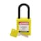 Brady Padlock, Keyed Different, Nylon, Yellow, 1 1/2 in Shackle Height, 1 1/2 in Body Width SDPL-YLW-38PL-KD - alternate 1