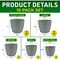Lifemaster Planter Pots with Drainage Holes, Lightweight, Durable, Space-Saving, Gray, 10PK LMFLOPGRY510 - alternate 5