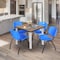 Regency Square Kee Breakroom Table W/ 4 M Stack Chairs, 48 in W, 48 in L, Noble Oak TB4848NOBPCM47BE - alternate 4