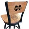Holland Bar Stool Co 36" Blk Wrinkle Mississippi State Swivel Bar Stool, Laser Engraved Back L03836BWMedMplAMssStUMedMpl - alternate 1