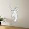 Homeroots Dugaleon VII White Ibex Coat Hook 12" X 6" White Ibex Resin Hanging Dimensional Sculpture w/ Hooks 608669 - alternate 2